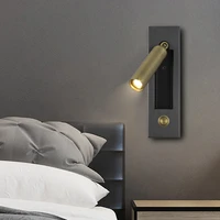 zerouno indoor led wall lamp headboard wall light sconce bed side reading light recessed push switch wall lamps hotel bed side