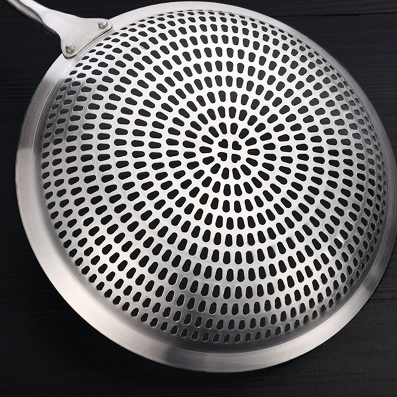 

Stainless Steel Skimmer Spoon Ladle Strainer for Fat Oil Filter Grease Noodles Dumpling Draining Spoon Home Kitchen Bar Supplies