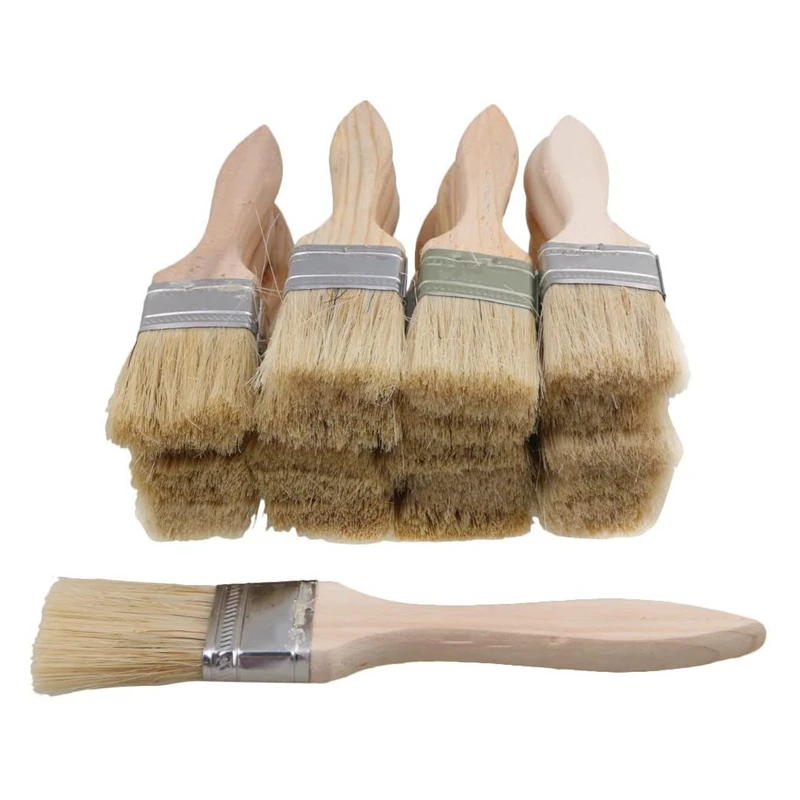 Promotion! 24 Pack of 1.5 Inch (35mm) Paint Brushes and Chip Paint Brushes for Paint Stains Varnishes Glues and Gesso