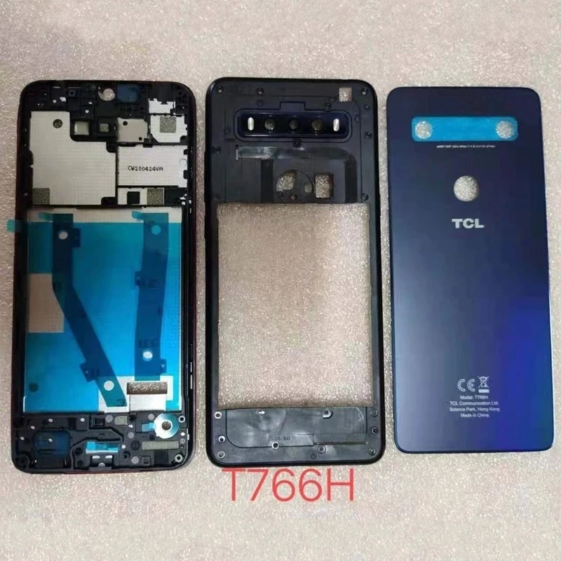 

Для TCL 10 SE T766H T766U полный корпус Оригинальная передняя средняя рамка + Задняя стеклянная крышка батарейного отсека Запасные части