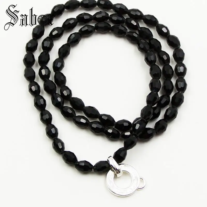 Женское Ожерелье подвеска серебряного цвета с бусинами|Ожерелья подвеской| |