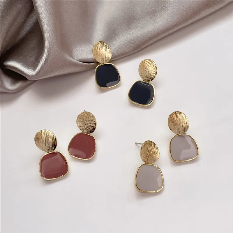 Новые свежие блестящие женские серьги RUANME южнокорейские нестандартные