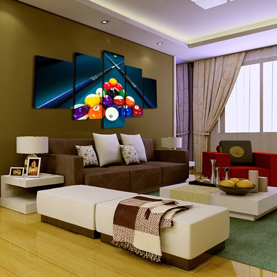 

AAHome Decoration Modern HD Printed Posters 5 Panel Motorcycle Race Tableau Wall Art Pictures Canvas Modular Paintings Frame