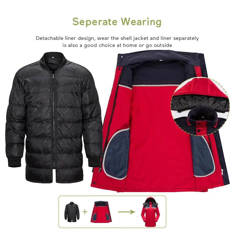 Мужская и женская зимняя теплая хлопковая куртка со светоотражающими полосками