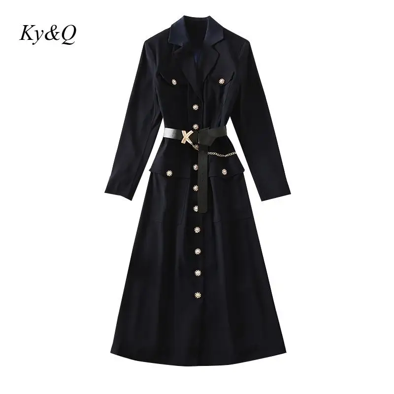 

2021 Spring Autumn New Elegant Ladies Suit Coat Dress Women Long Sleeve Blazer Dresses Elegant Temperament Party Dress