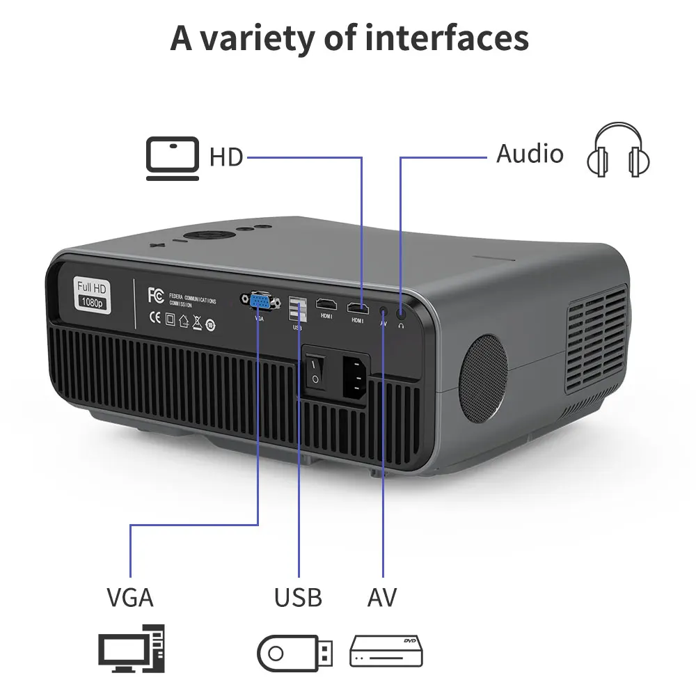 Full Hd проектор 1080 P Bluetooth Wifi домашний кинотеатр Led Android Поддержка просмотра 4K