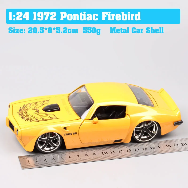 1972 Firebird 1 24 Jada Mitsubishi Eclipse Тойота Супра DODGE зарядное устройство Nissan Ripsaw гусеничный Lykan Diecasts& Vehicles Модель Масштаб игрушечный автомобиль дети - Цвет: 1972 Firebird