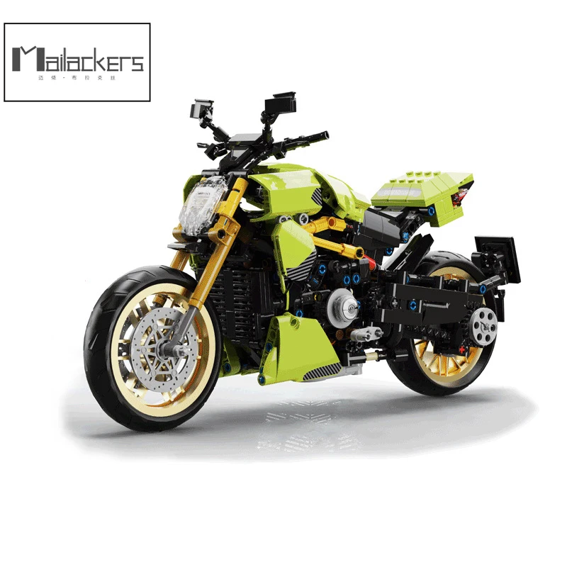 

Mailackers технический Автомобиль Мотоцикл, строительные блоки, мотоцикл, технический город, супергонщики, кирпичи, игрушки для детей