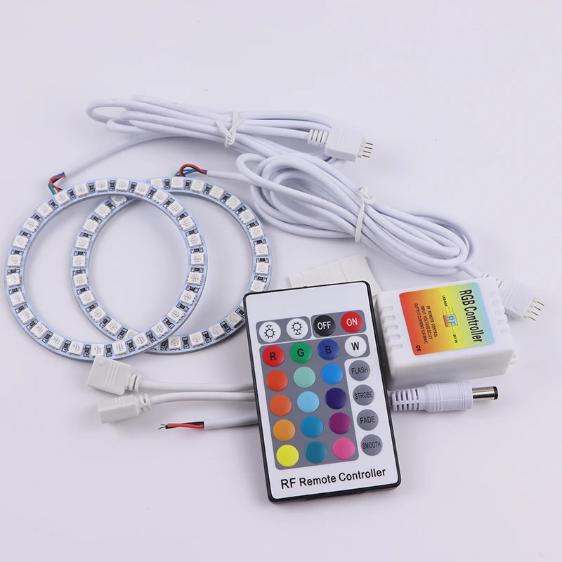 Для Alfa Romeo Mito 2008-2015 высокое качество многоцветные светодиодные фары ангельские