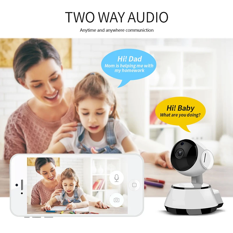 720P Home Security IP Camera Wifi Smart Audio Wireless Mini Baby Night Vision CCTV WiFi Monitor Network |