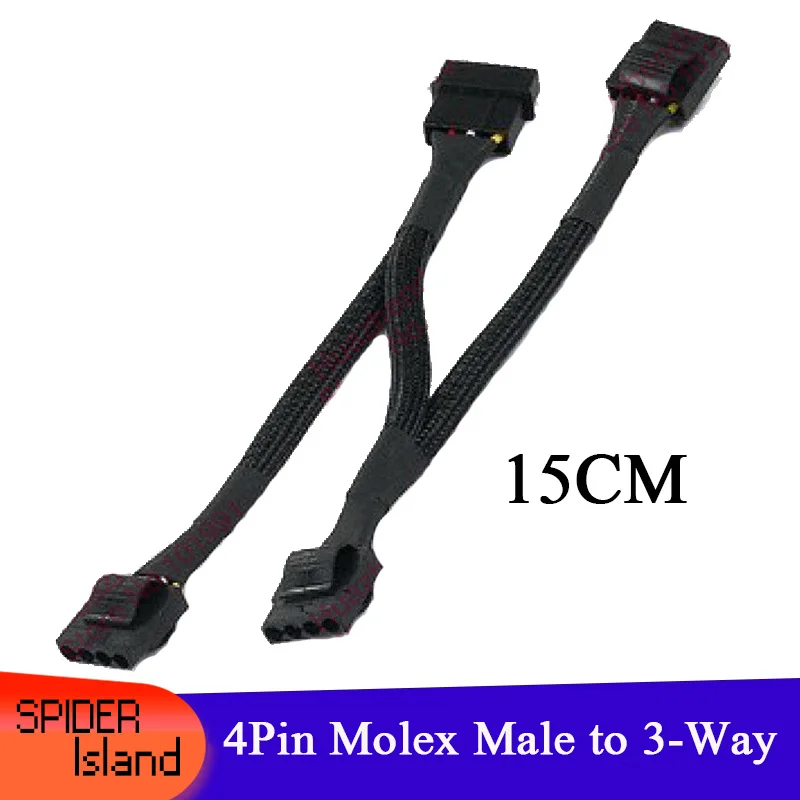 

4-контактный кабель-адаптер Molex Male to 3-Way 4Pin Molex Female 5 шт./лот