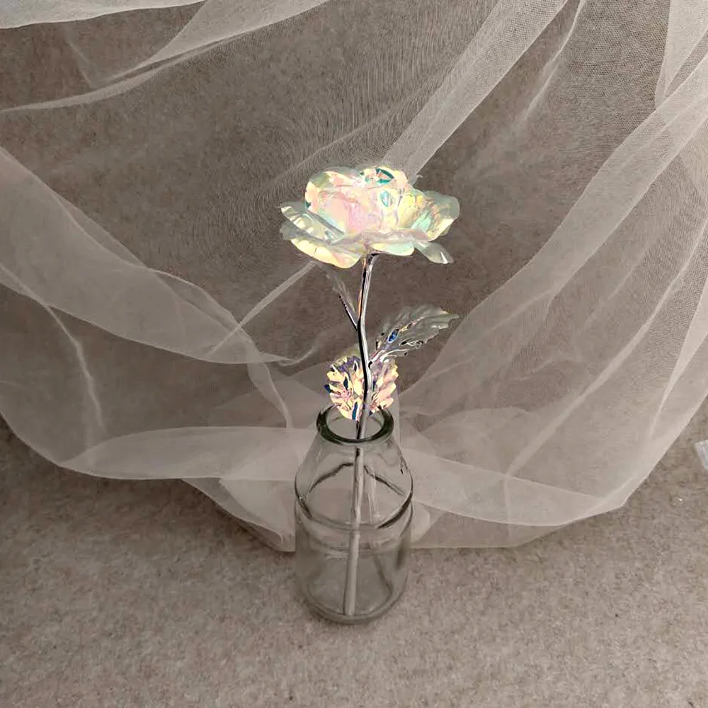 

LED Romantic Glowing Fairy Rose Rose Flowers for Girl Friend Valentine's Day Gift Wedding Christmas Party Home Decor