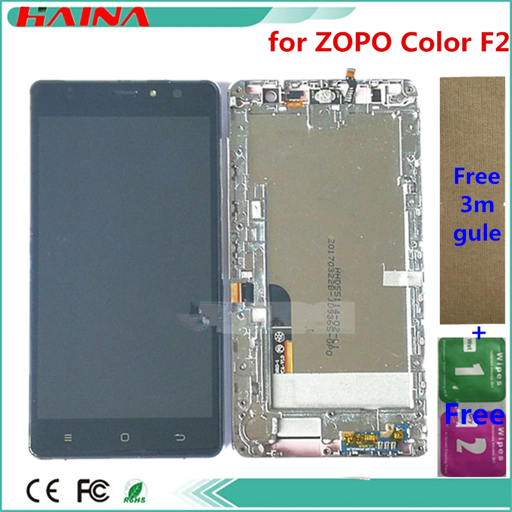

Frame LCD Display For ZOPO F2LCD Display Touch Screen For ZOPO COLOR F2 LCD Display Assembly Replacement Digitizer