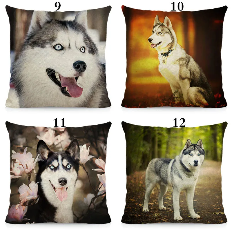 XUNYU Siberian Husky Подушка Чехол для дома дивана автомобиля декоративная наволочка 45x45