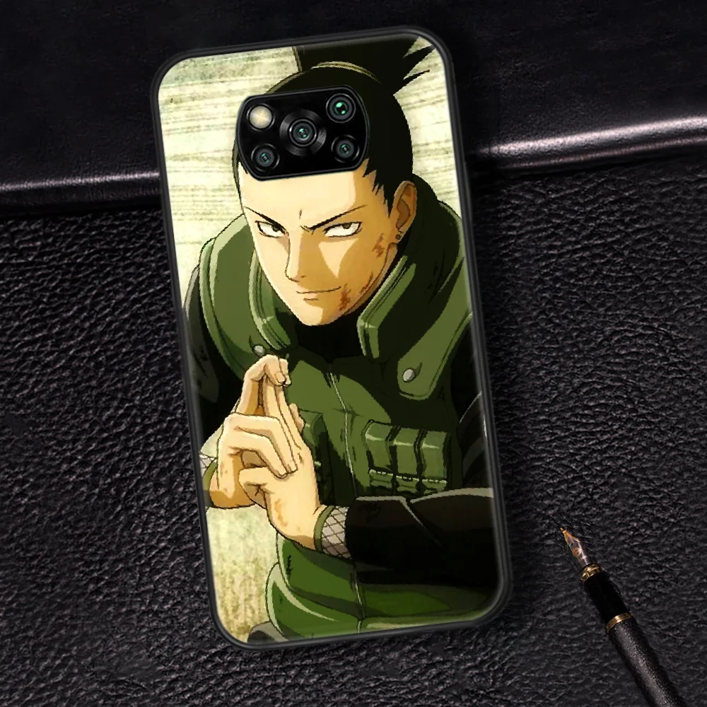 

Naruto Nara Shikamaru Phone case Cover Hull For Xiaomi Mi A2 A3 8 9 SE 9T 10 10T Lite Pro Ultra Poco x3 black Shell Luxury Etui