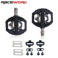 raceworkblack nylon dubearing mtb mountain xc clipless bike spd bicycle cycling pedals cleats pedal bicycle parts