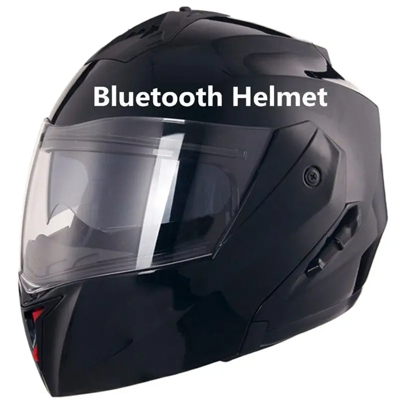 Bluetooth Flip Up Racing Helmet Modular Dual Lens Motorcycle Helmet Full Face Safe Helmets Casco Capacete Casque Moto S M L Xl