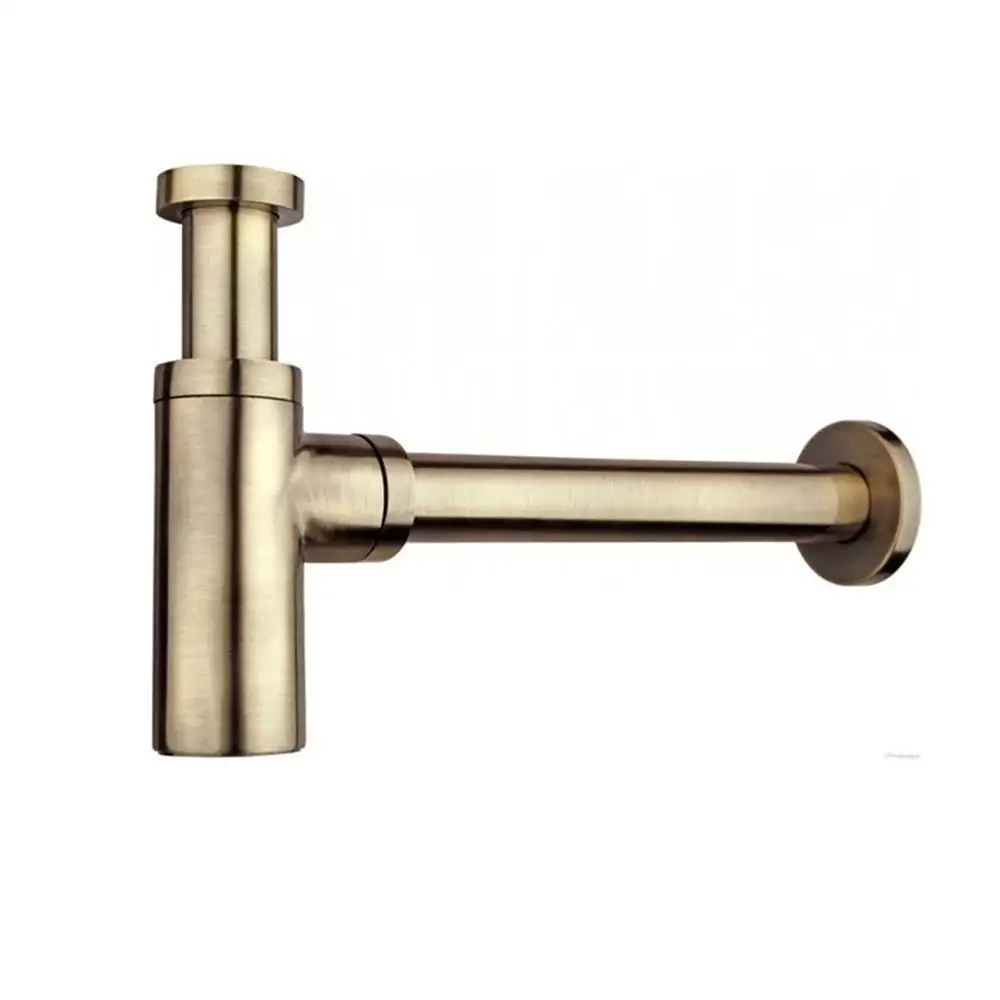 Античная бронзовая сифоновая бутылочная ловушка всплывающая раковина сливная