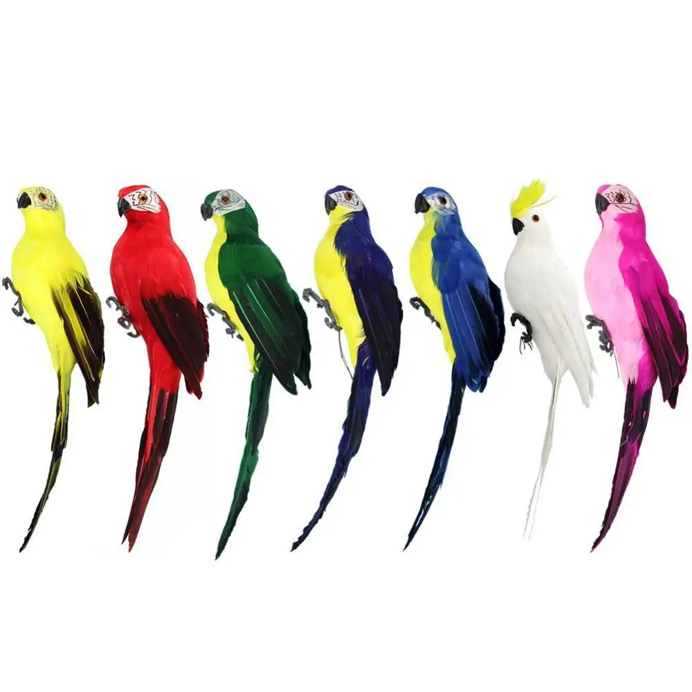 25/35 см имитация попугая Творческий перо газон Фигурка Животного сад миниатюрный