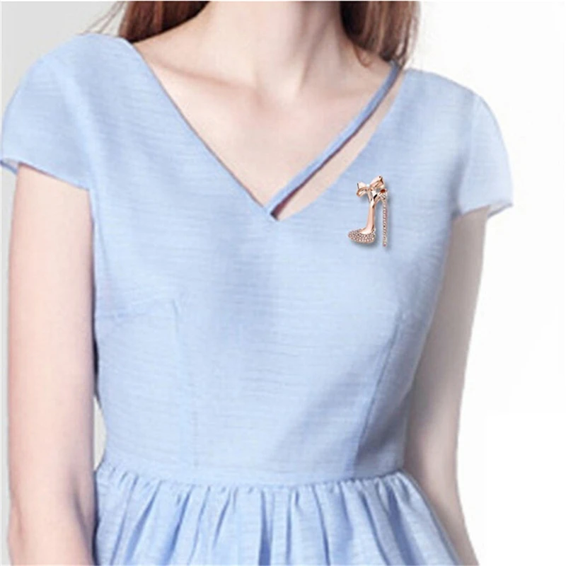 1 шт. обувная брошь на высоком каблуке Потрясающие Кристаллы Стразы ювелирные