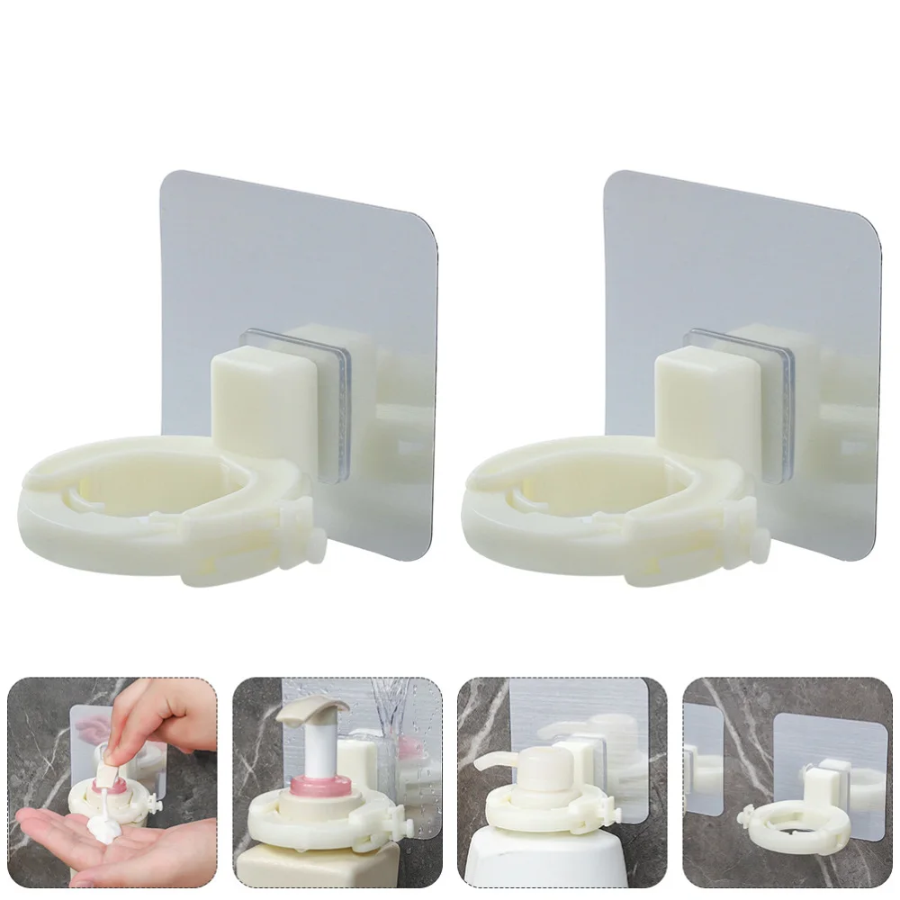

6pcs Shower Bottle Racks Wall-mounted Shampoo Holder Traceless Hangers