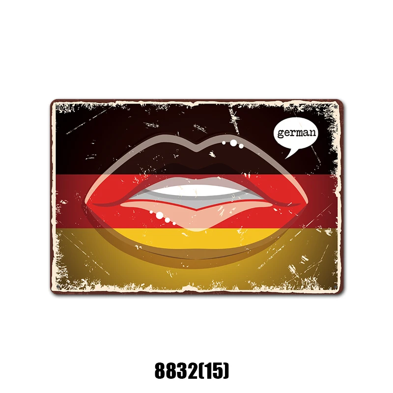 Винтажный постер с национальным флагом металлические знаки в стиле ретро