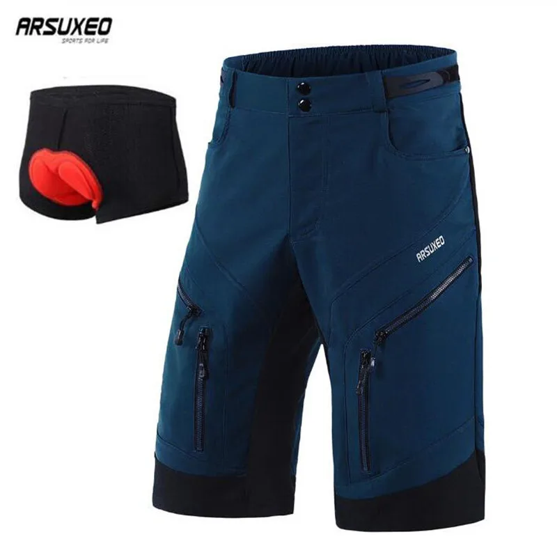 Мужские велосипедные шорты ARSUXEO для улицы горный велосипед дышащие