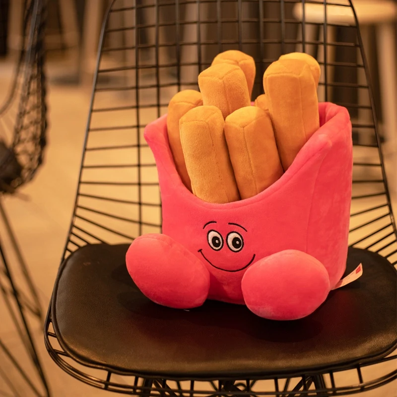 

New Fashion Cute Cartoon Plush Hamburger French Fries Toy Stuffed Food Pillow Cushion Kids Toys Children Girl Boy Birthday Gift