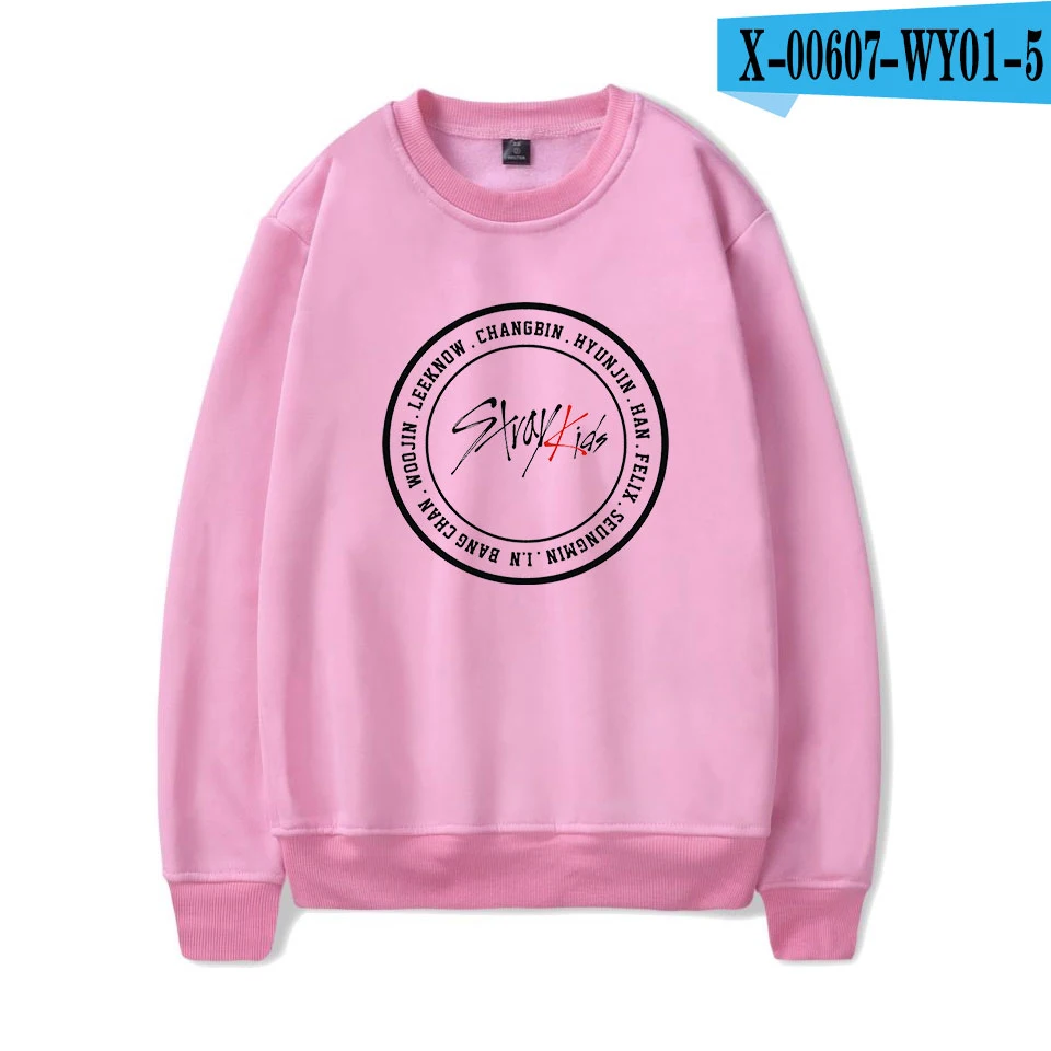 SHEIN сбивается на мягкой подкладке Толстовка для детей с О-образным вырезом популярные Повседневное пуловеры KPOP круглый вырез горловины Новинка уличная одежда унисекс в стиле Харадзюку Толстовка - Цвет: Pink