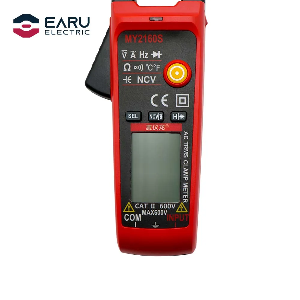 Digital Clamp Meter AC DC Current Voltage Ampere Resistance NCV Oh Tester Ammeter Voltmeter Multimeter Electrician Tool True RMS