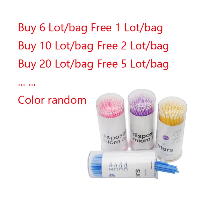 Реснички 100 шт/упак. одноразовые кисти для макияжа тампоны прочные Микро тушь