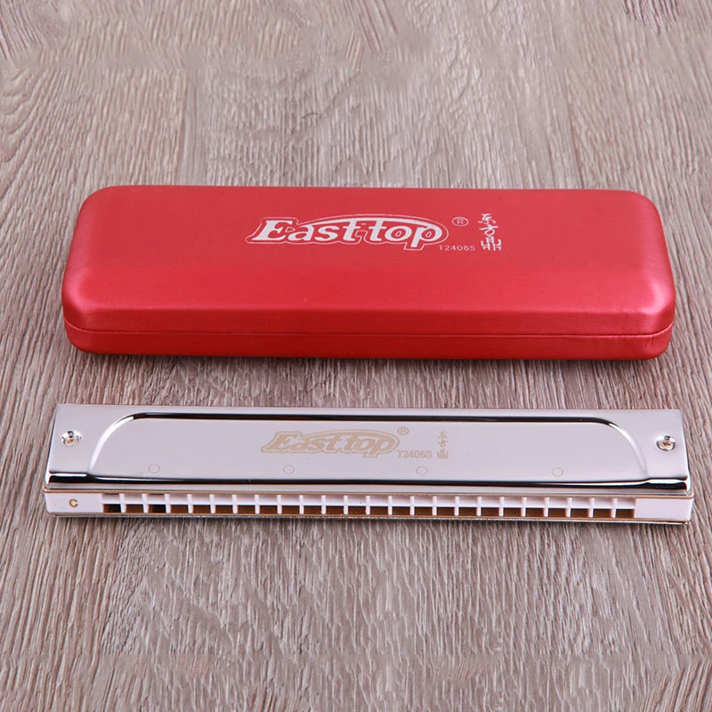 T2406S Easttop 24 Hole Tremolo Harmonica set arpao Mouth Ogan instrumentos musicais profissionais Armonica Woodwind Instruments | Спорт и