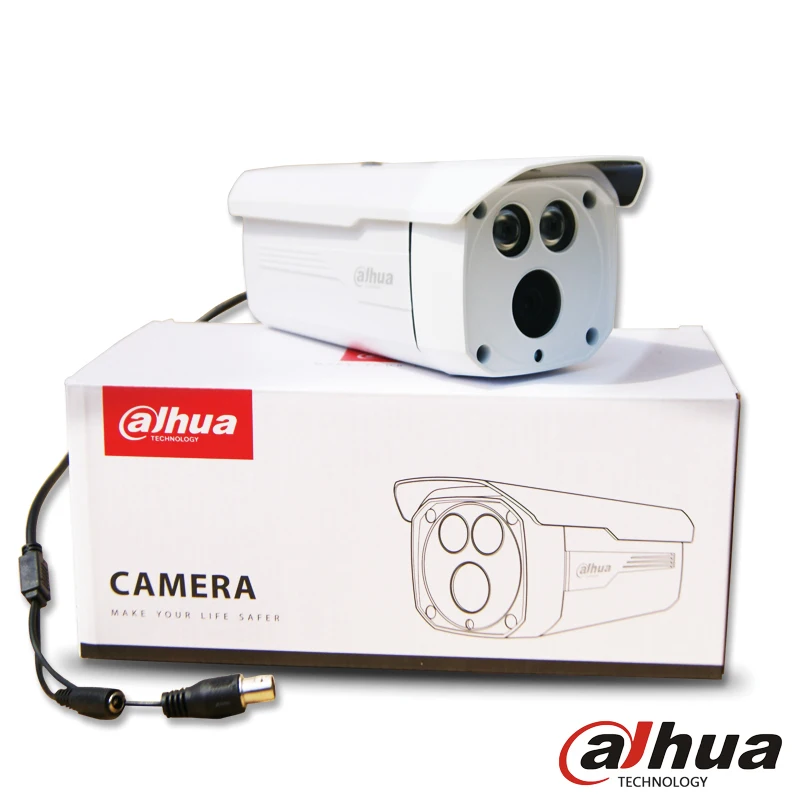 Оригинал Dahua 1mp пуля HDCVI камеры HAC HFW1000D IR80m водонепроницаемый для наружных работ с