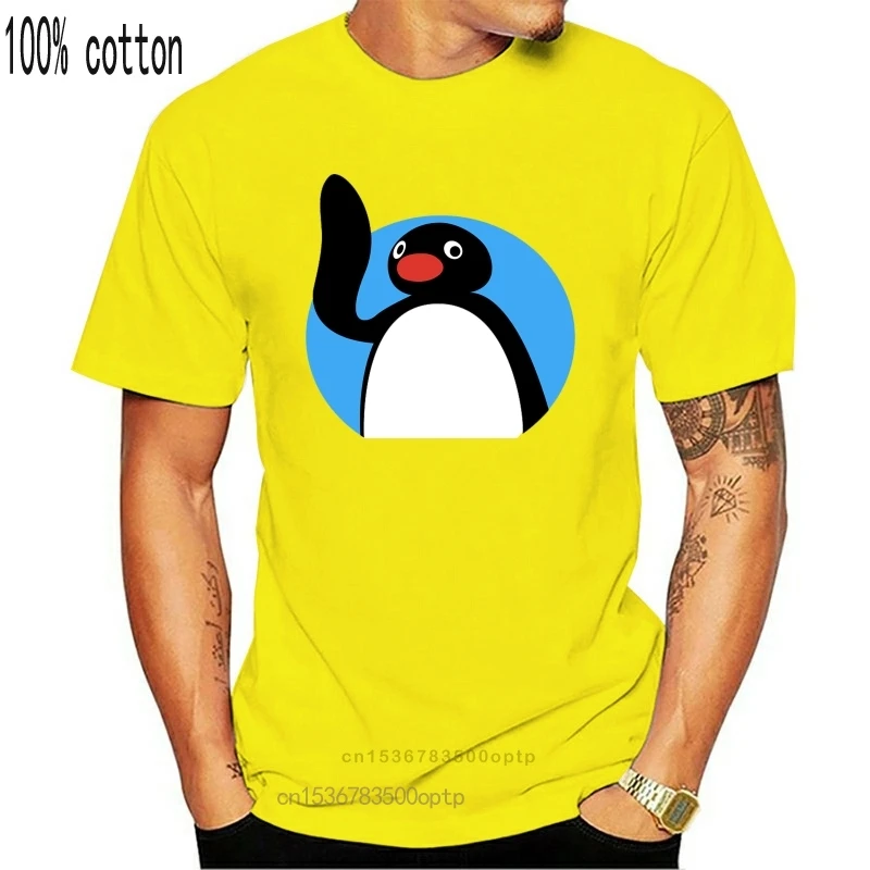 

Новинка Мужская футболка Hello pengu унисекс футболка wo мужские футболки Топ