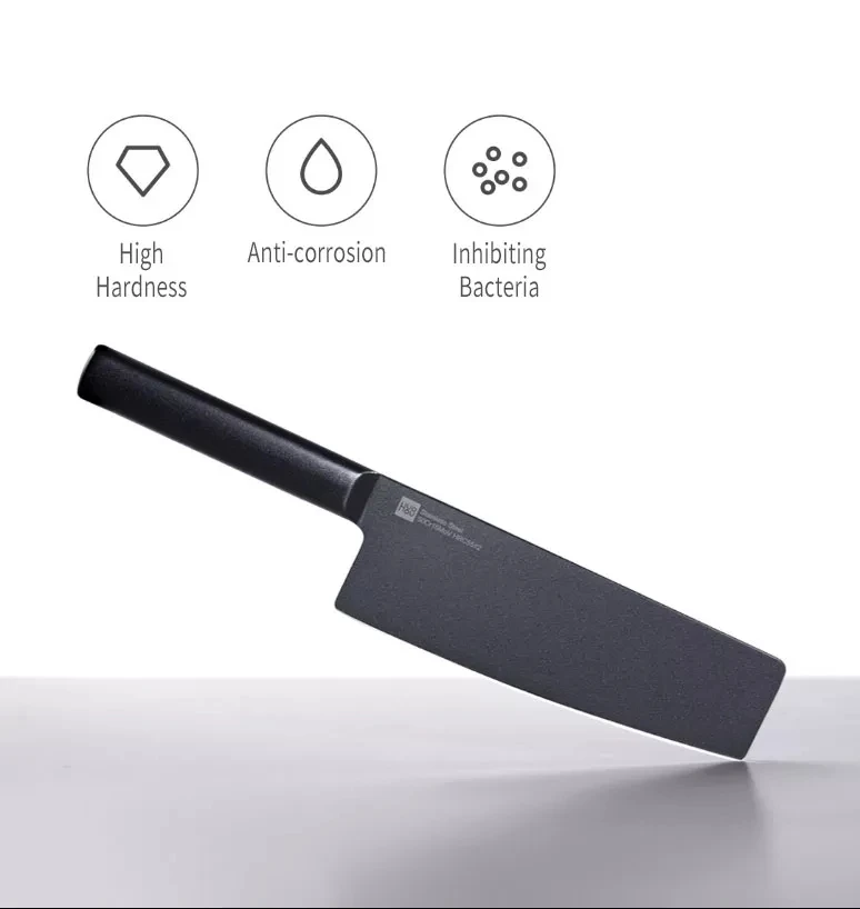 2 шт Xiaomi Huohou крутые Черные Кухонные ножи ножницы с антипригарным покрытием из нержавеющей стали набор ножей 307 мм Нож для нарезки+ 298 мм нож шеф-повара