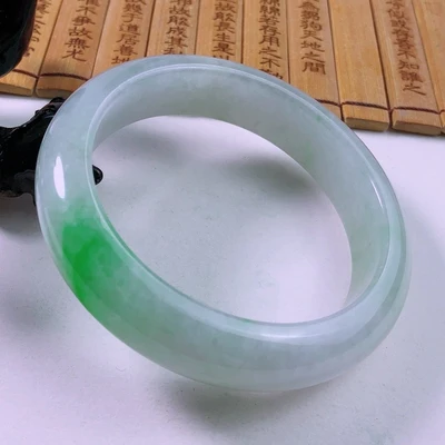 

Zheru ювелирные изделия Изумрудный зеленый браслет из Мьянмы два тона 54-62 мм элегантные принцессы ювелирные изделия подарок для мамы и девушк...