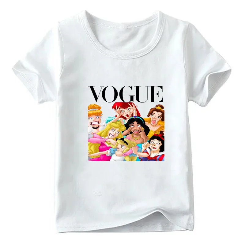 3 Fashion Family Matching Clothes Outfits Look Mother Daughter VOGUE Princess Tshirt Clothing Mommy and Me Family Look T-shirt - Цвет: 3