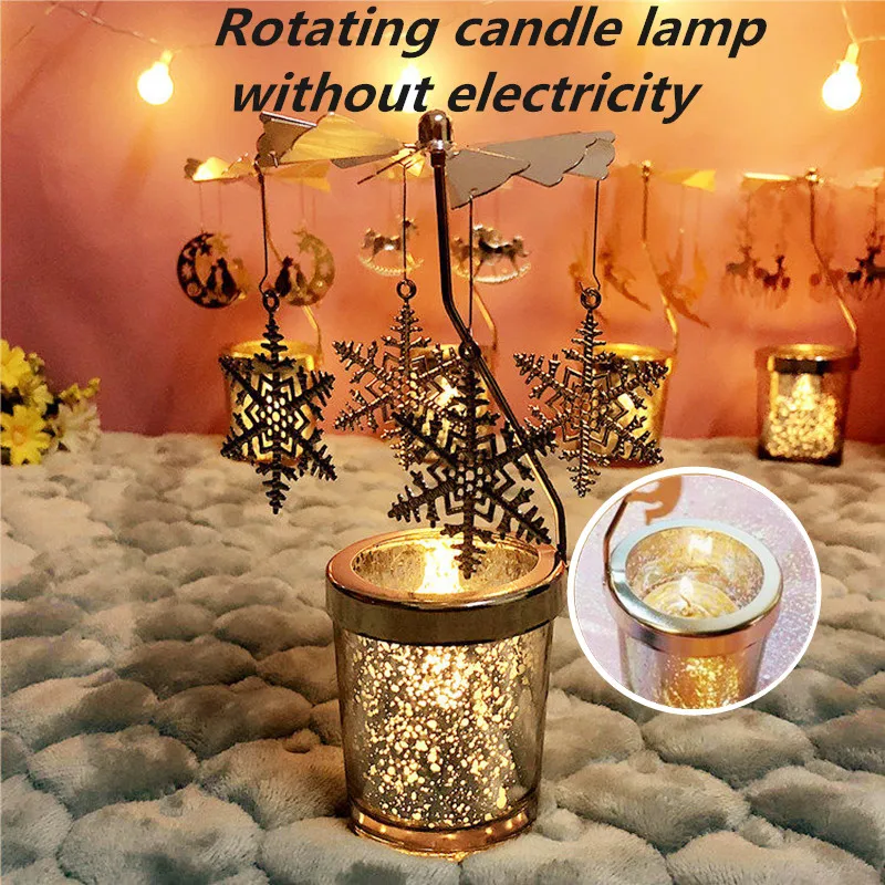 Вращающийся держатель для свечей лампа без подсвечников со ветряная мельница