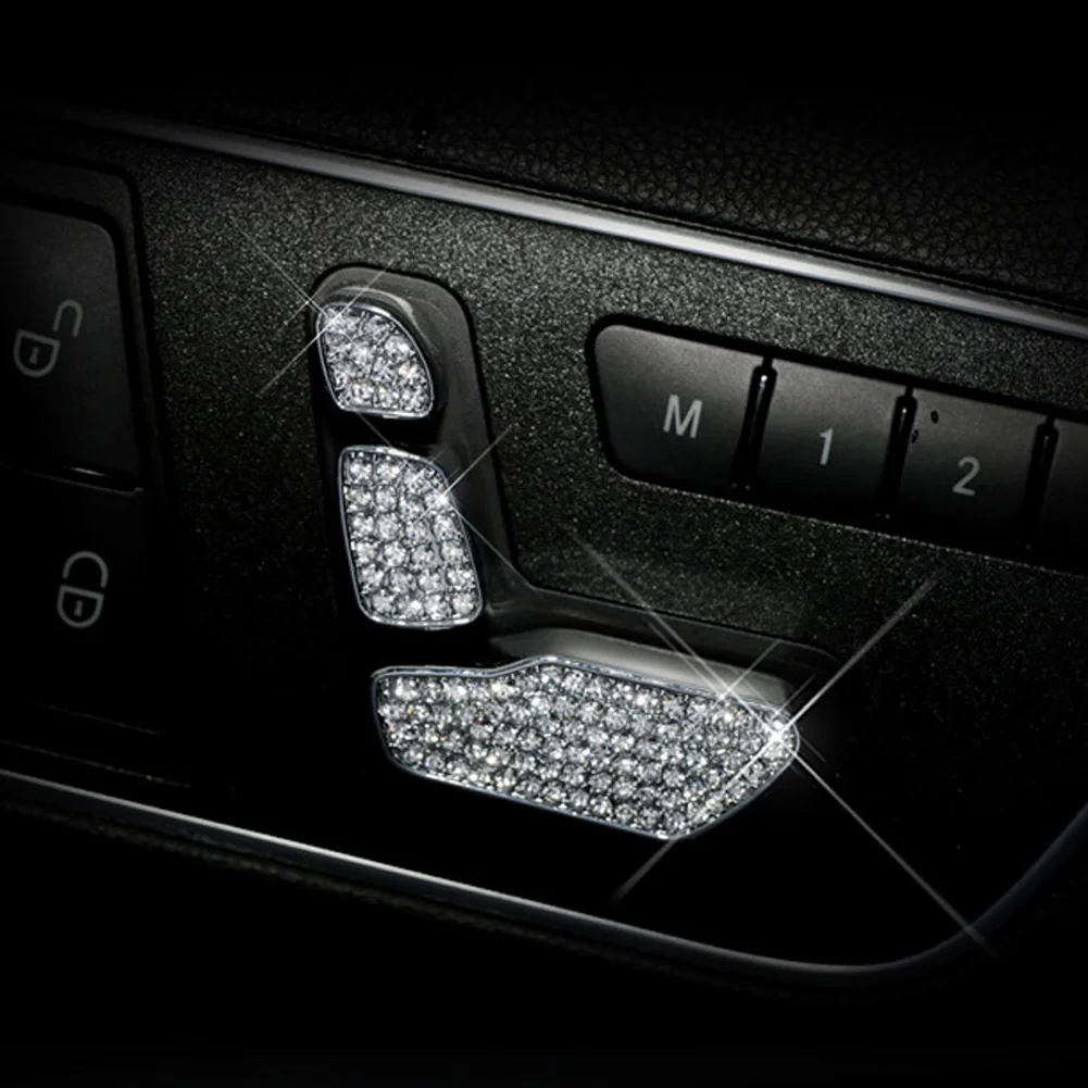 Кнопка регулировки для автомобильного сиденья алмазная Накладка Mercedes Benz B C E ML GL