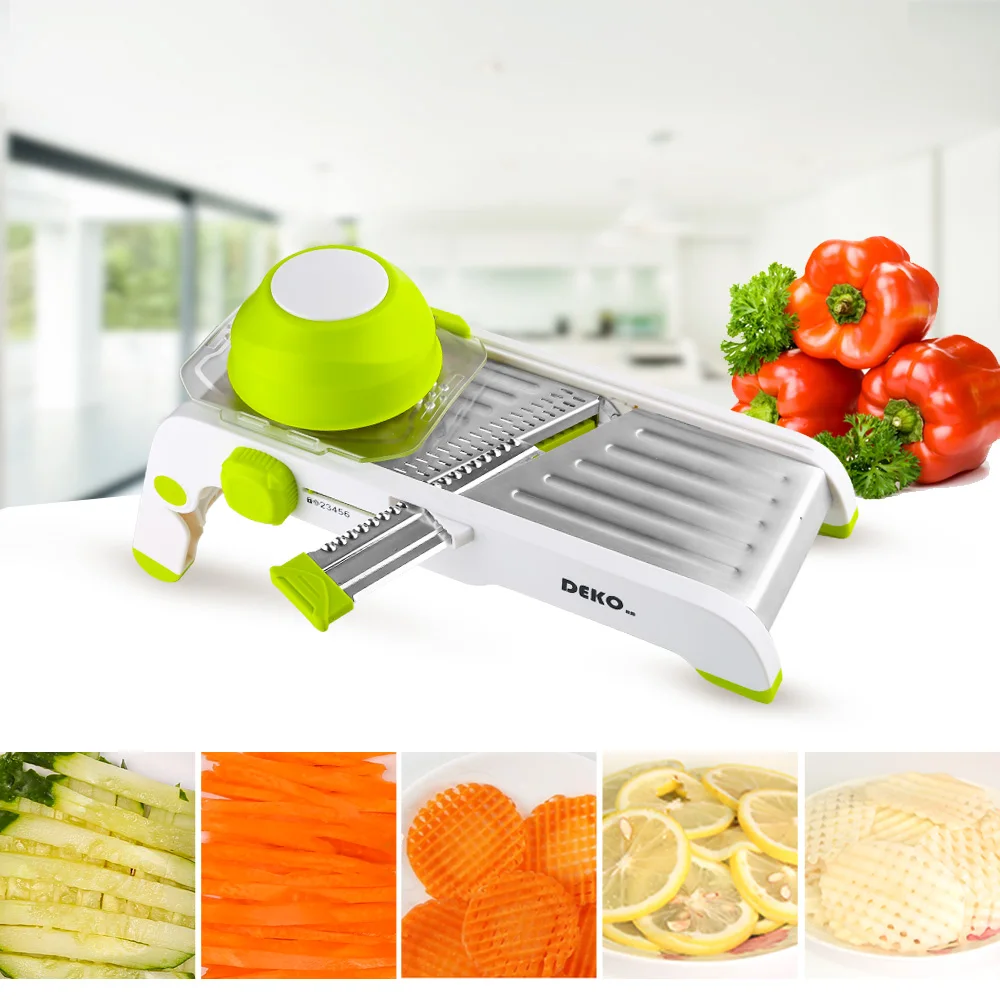 DEKO Manual Kitchen Mandoline Cutter Multifunctional Stainless Steel Vegetable Shredder Fruits Chopper Grater Slicer | Дом и сад