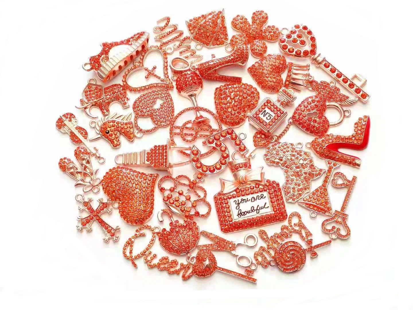 

35pcs mixed delicate girls charms Fit for women's DIY jewelry accessories F1