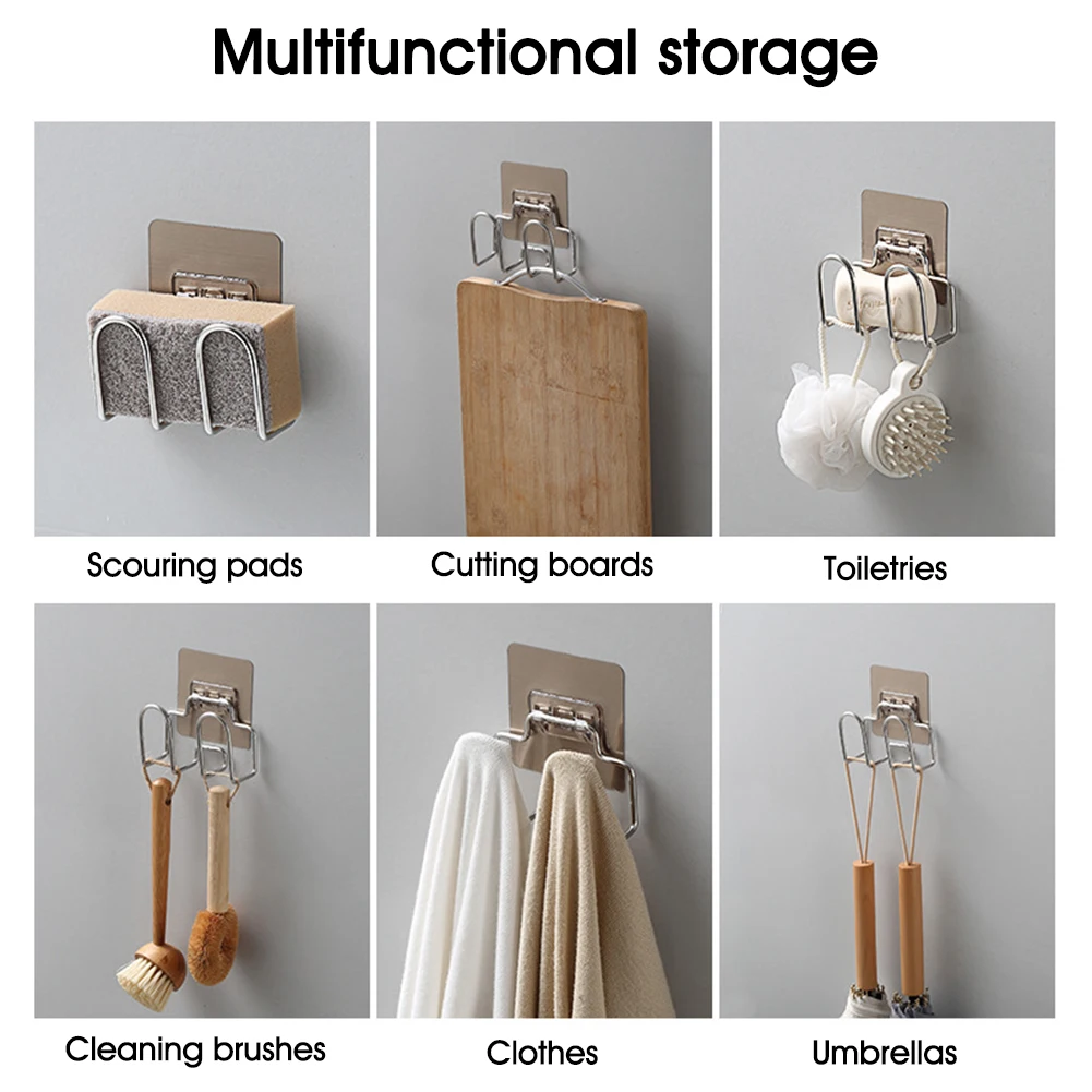 

Lid Pot Holder Cutting Board Organizer Kitchen Accessories Utensils Home Tool Towel Hook Storage On Wall Mount Sponge Sink Drain