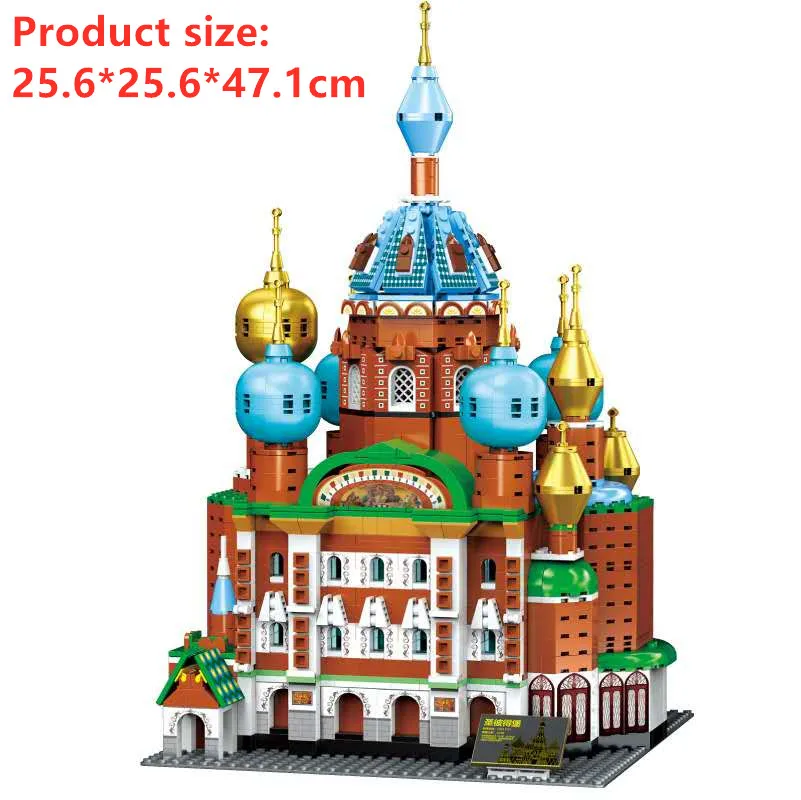 1298 шт. набор строительных блоков в русской архитектуре строительные блоки сделай