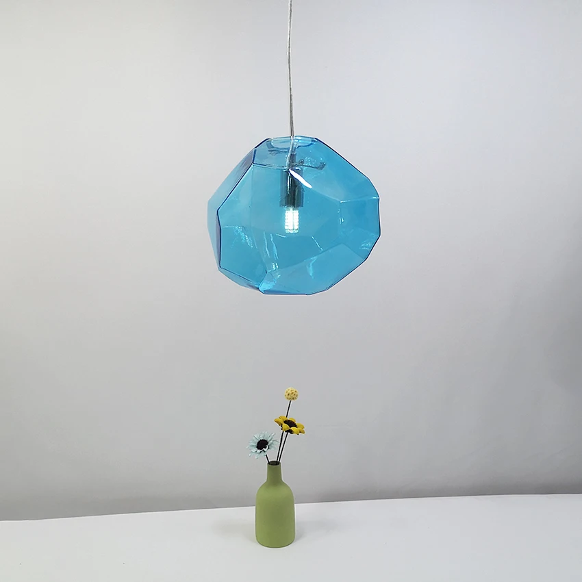 Современный красочный стеклянный подвесной светильник 6 цветов G9 светодиодная