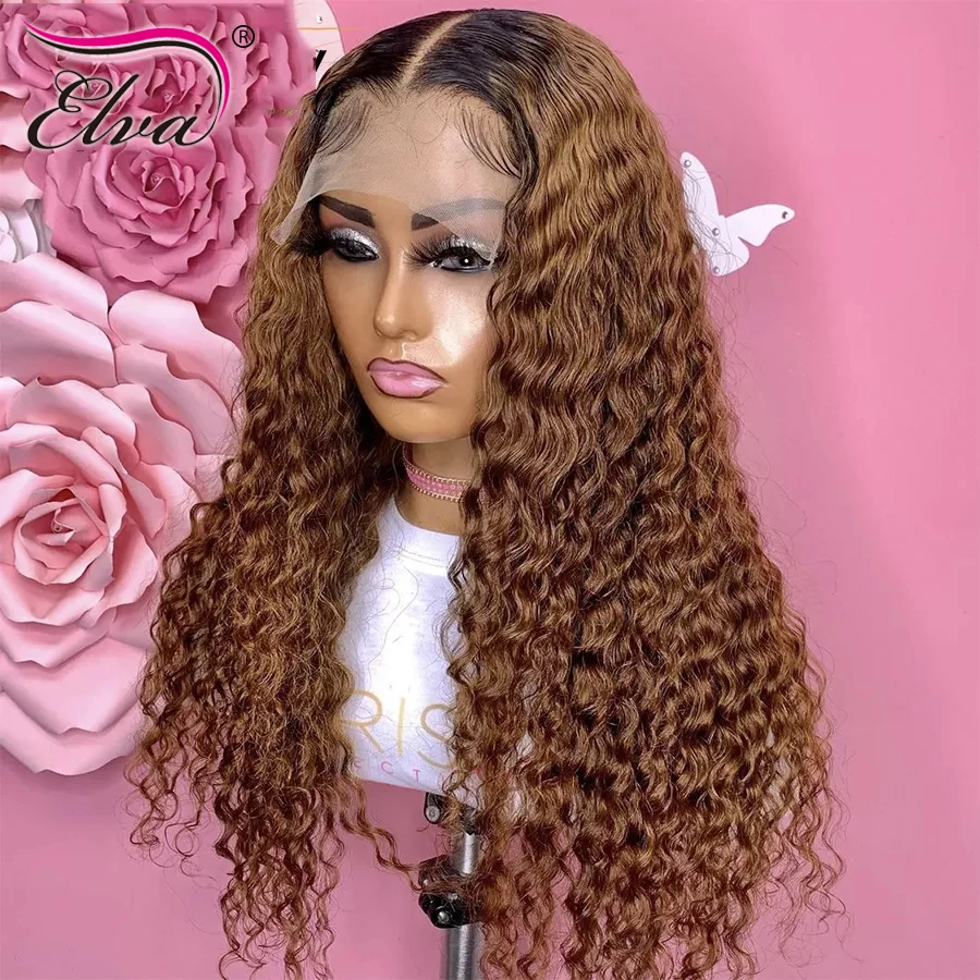 Парик из натуральных волос медового цвета светлый отбеливающий волнистый |