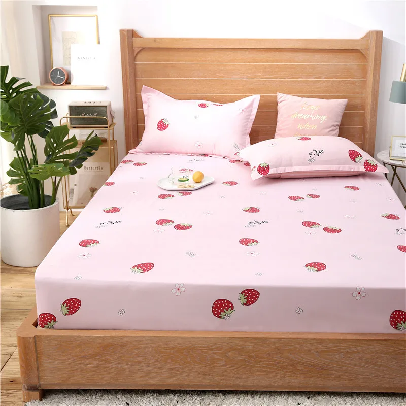 (50)1PCS Fitted Sheet Adult Quality Bed Sheets On Elastic Band Rubber Pillowcases Mattress Cover Double Single Size | Дом и сад