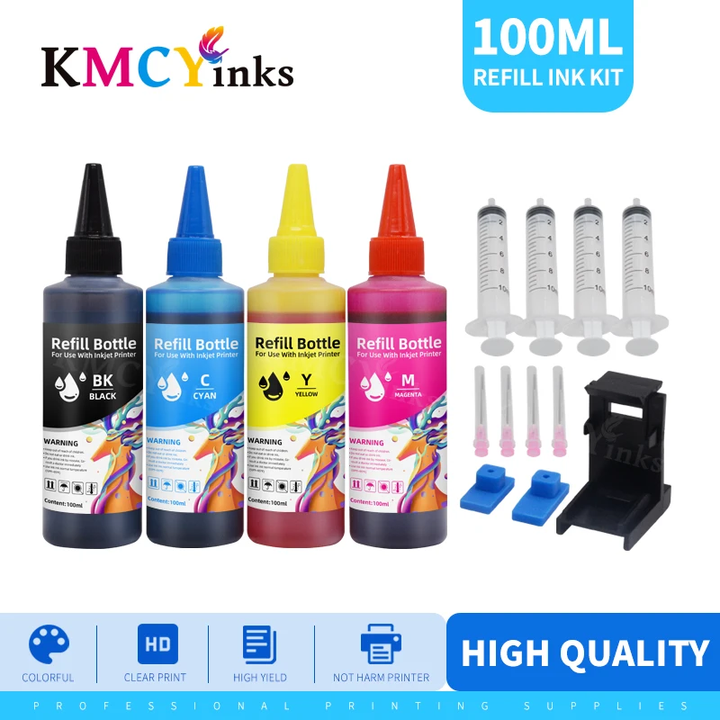 KMCYinks 932 933 xl 932XL 933XL универсальная бутылка чернил для HP 932 Officejet 6100 6600 6700 7110 7610 7612 принтер чернила заправка Наборы
