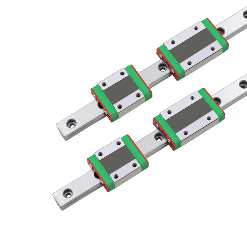 Линейная направляющая 2 шт. + 4 направляющих для скользящих блоков MGN длина 100-1000 мм