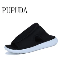 pupuda fashion slippers men light comfortable classic one word drag beach shoes men casual shoes house slippers men youth summer
