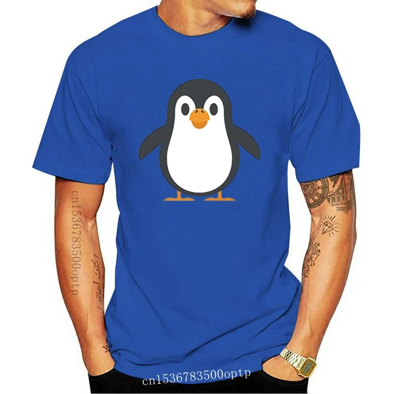 

Футболка мужская с принтом пингвина, Легкая летняя дышащая футболка с коротким рукавом, 2021